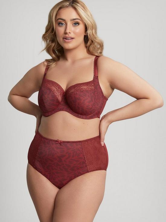 front image of sculptresse-chi-chi-full-cup-bra-red