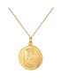  image of the-love-silver-collection-18ct-gold-plated-sterling-silver-st-christopher-pendant-20-adjustable-curb-chain