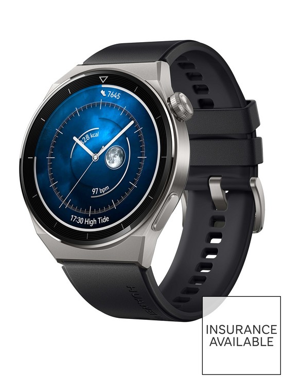 front image of huawei-watch-gt3-pro-46mm-black-strap