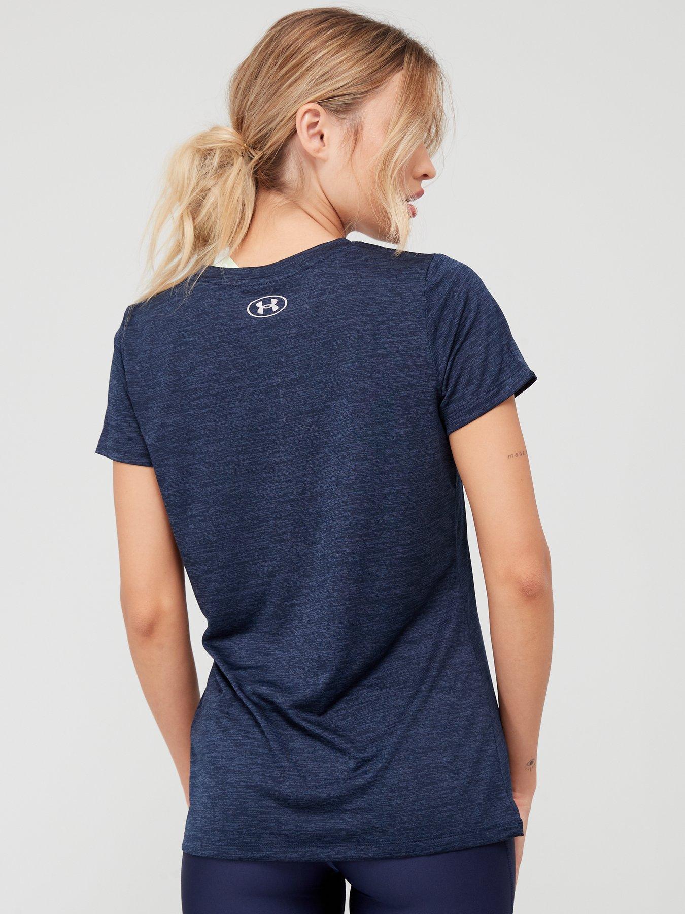 UNDER ARMOUR Tech Short Sleeve T-shirt - Twist - Navy