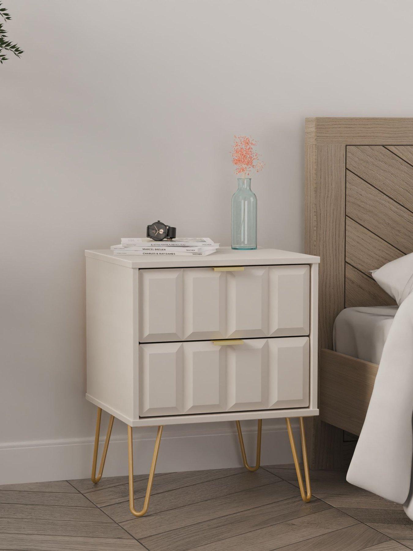 SWIFT Cube Ready Assembled 2 Drawer Bedside Chest - FSC® Certified