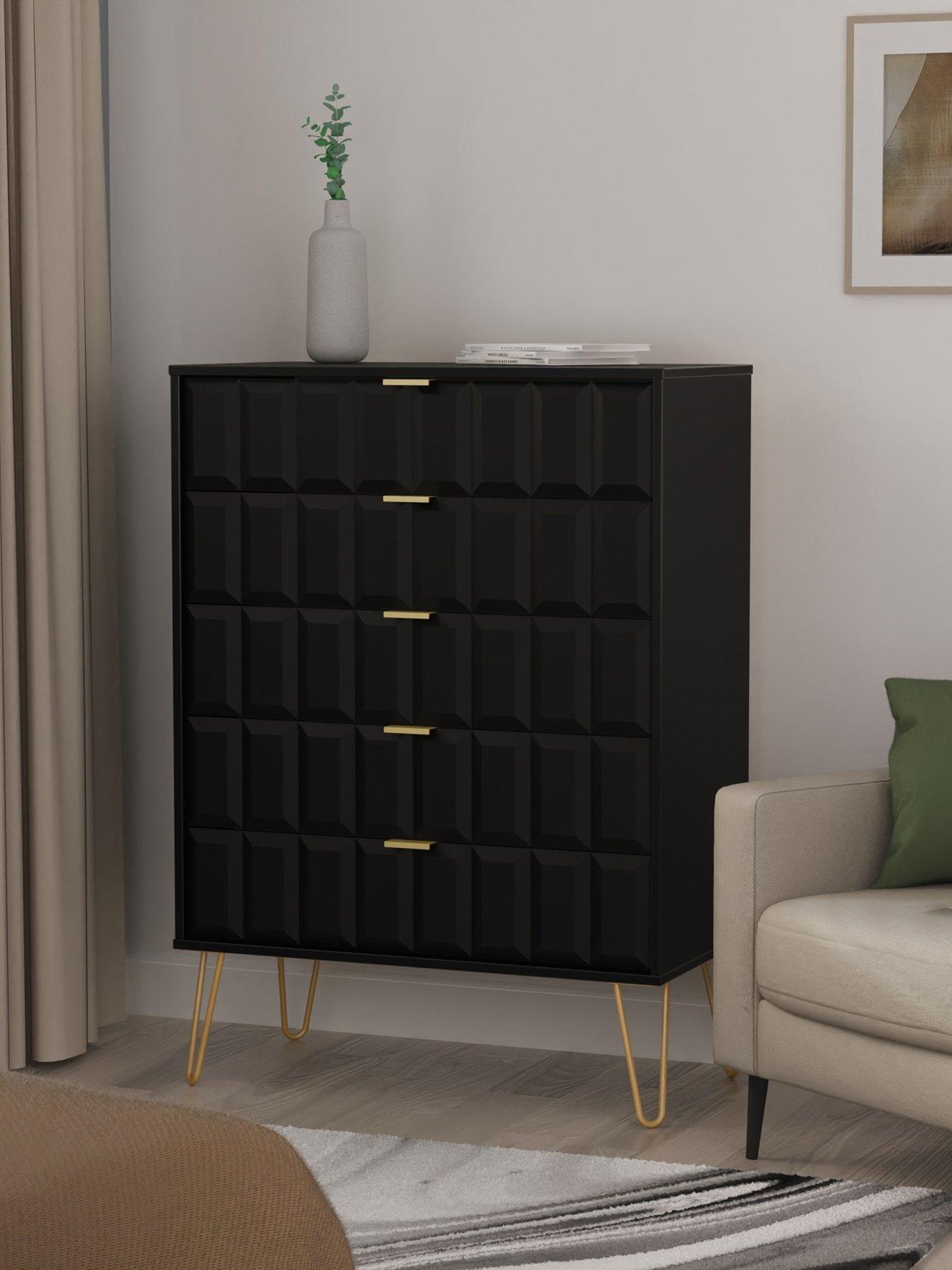 SWIFT Cube Ready Assembled 5 Drawer Chest - FSC® Certified