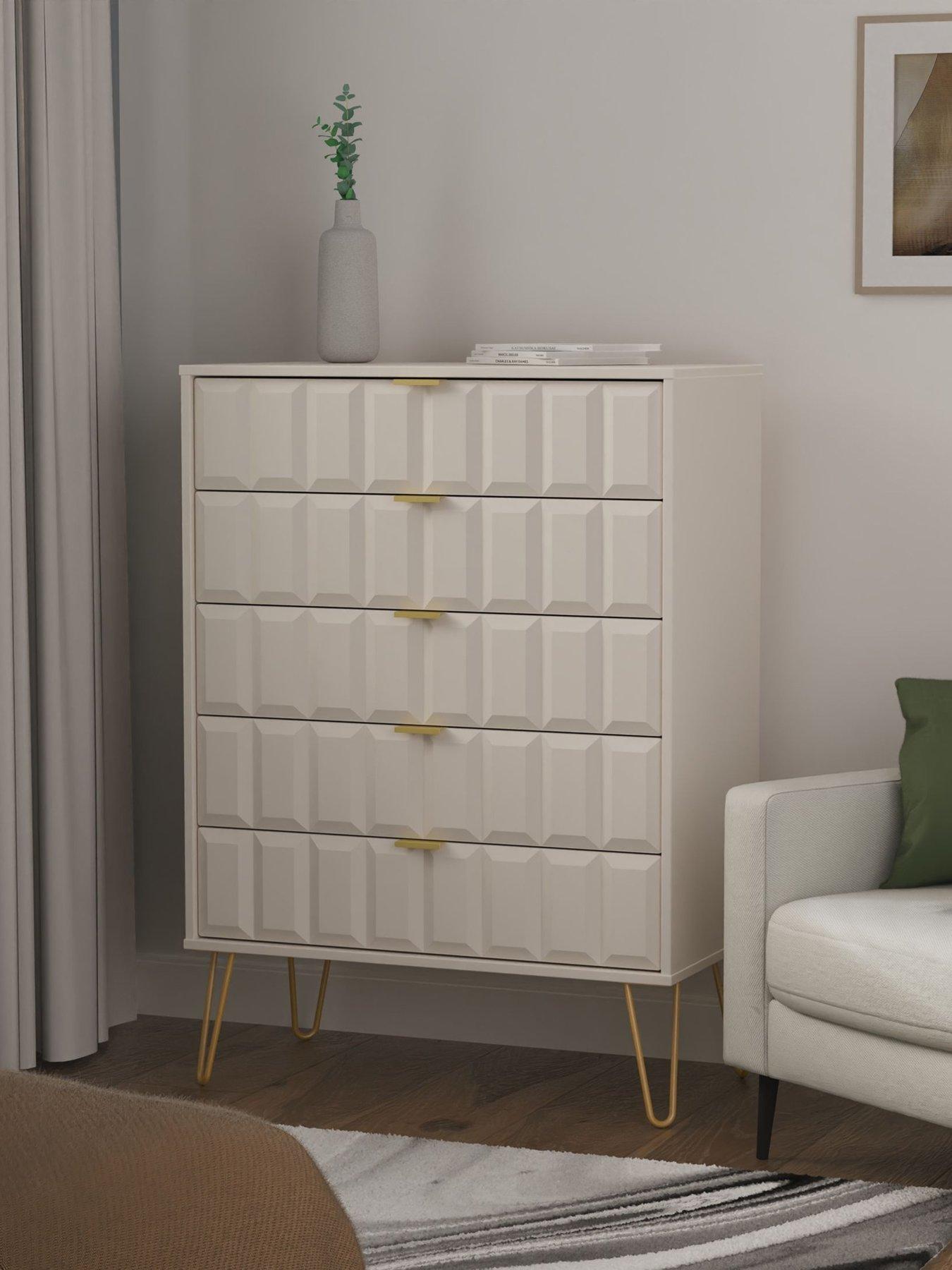 SWIFT Cube Ready Assembled 5 Drawer Chest - FSC® Certified