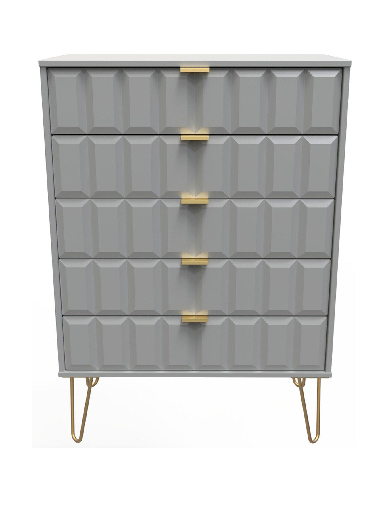SWIFT Cube Ready Assembled 5 Drawer Chest - FSC® Certified
