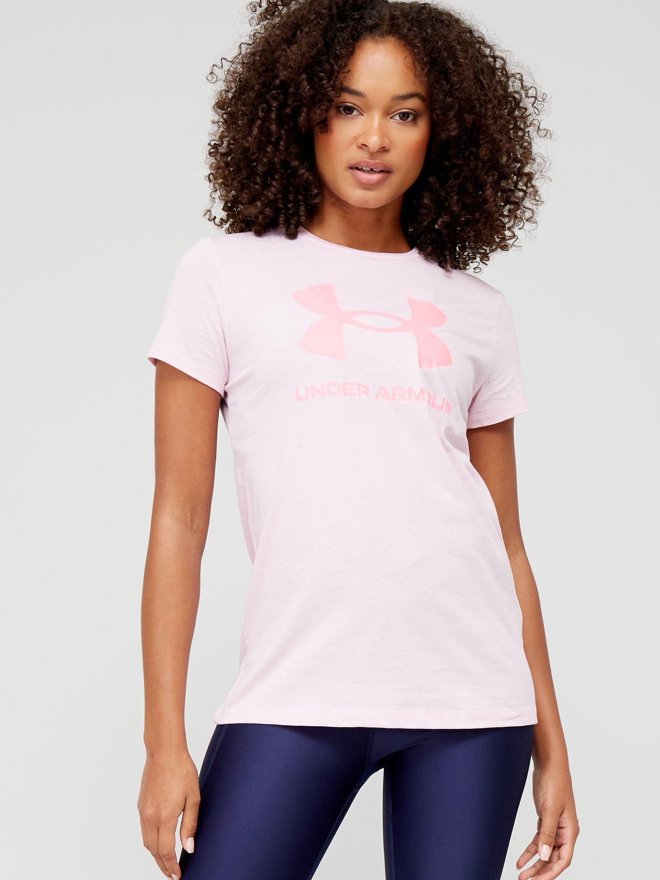 Begunstigde Beschikbaar interval UNDER ARMOUR Live Sportstyle Graphic Short Sleeve T-Shirt - Pink |  littlewoods.com