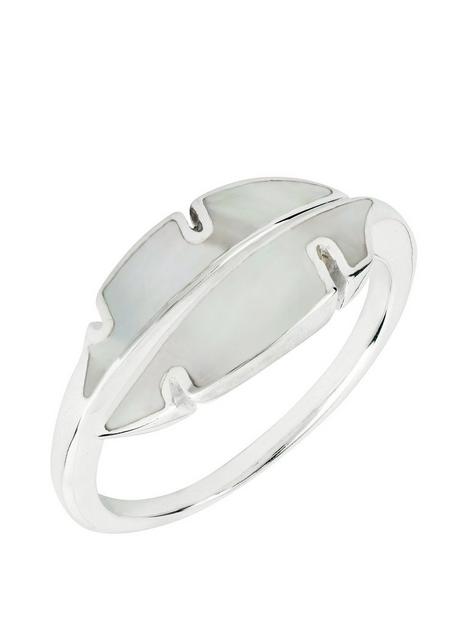 the-love-silver-collection-sterling-silver-mother-of-pearl-leaf-ring