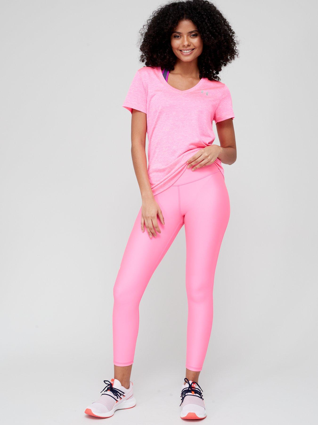 UNDER ARMOUR High Waist Ankle Legging - Pink/White