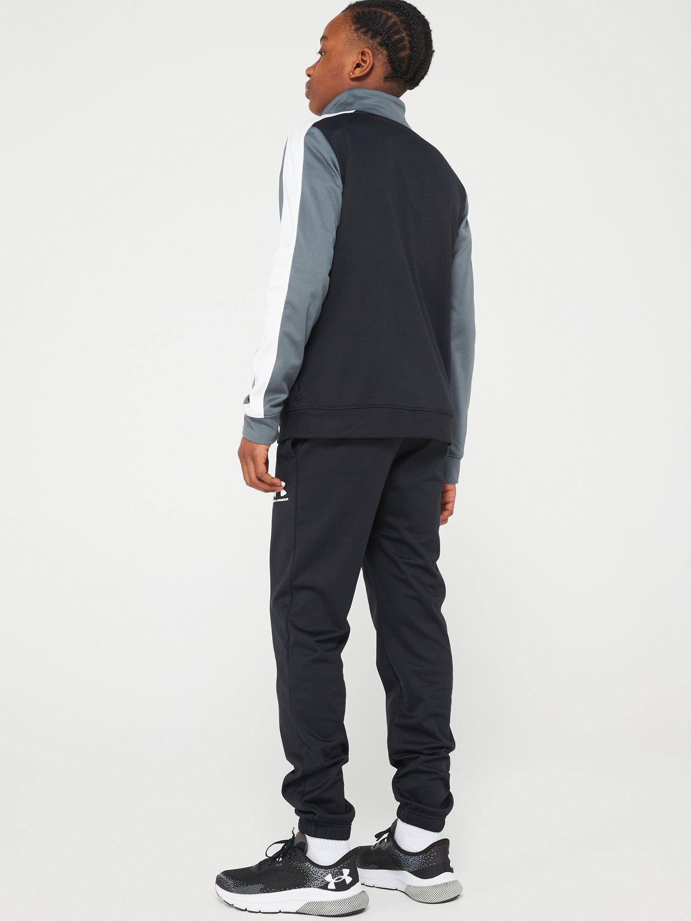Image 2 of 5 of UNDER ARMOUR Colour Block Knit Tracksuit Older Boys&nbsp;-&nbsp;Black/Light Grey