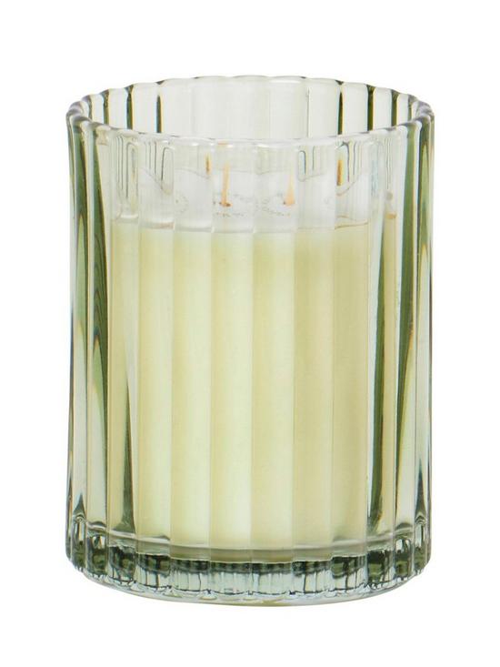 stillFront image of chapter-b-ribbed-glass-candle-sage