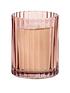  image of chapter-b-ribbed-glass-candle-pink
