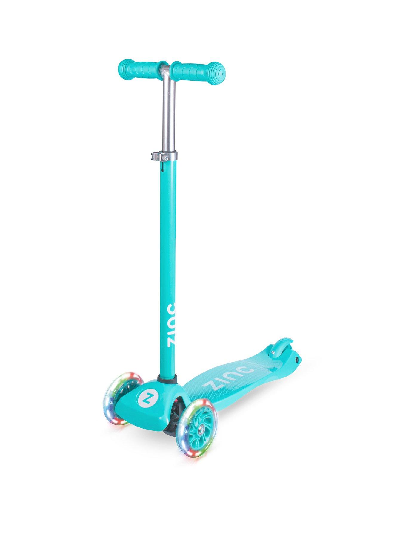 Image 1 of 6 of Zinc Three Wheeled Light Up Star Scooter - Blue