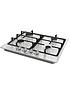  image of hisense-gm643xf-gas-hob-with-4-cooking-zonesnbsp60cm-widthnbspcast-iron-grillsnbsp--stainless-steel