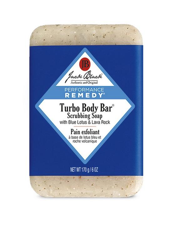 front image of jack-black-performance-remedy-turbo-body-bar-scrubbing-soap-170g