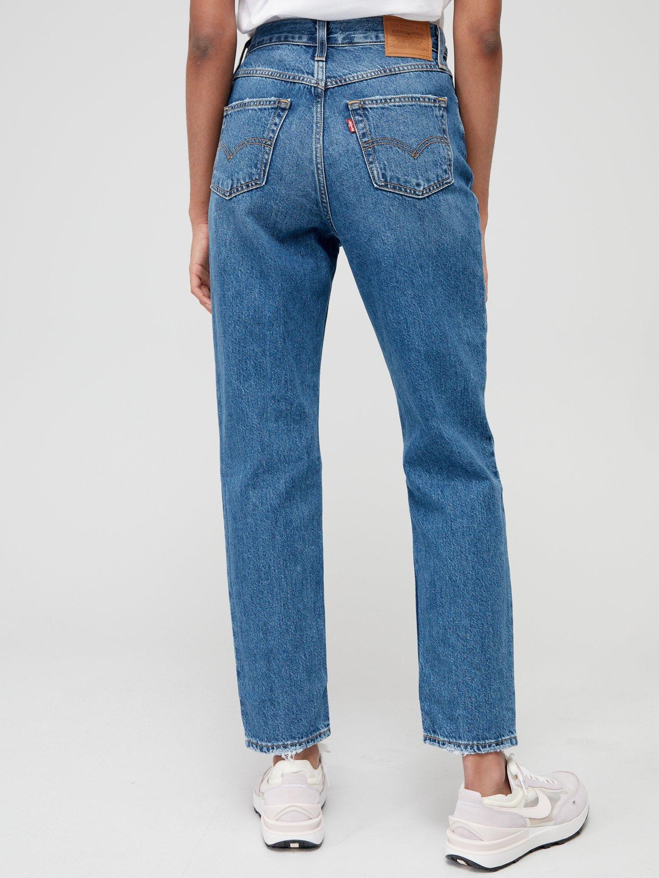 Levi's® 80S MOM - Jeans Tapered Fit - medium indigo worn in/blue denim 