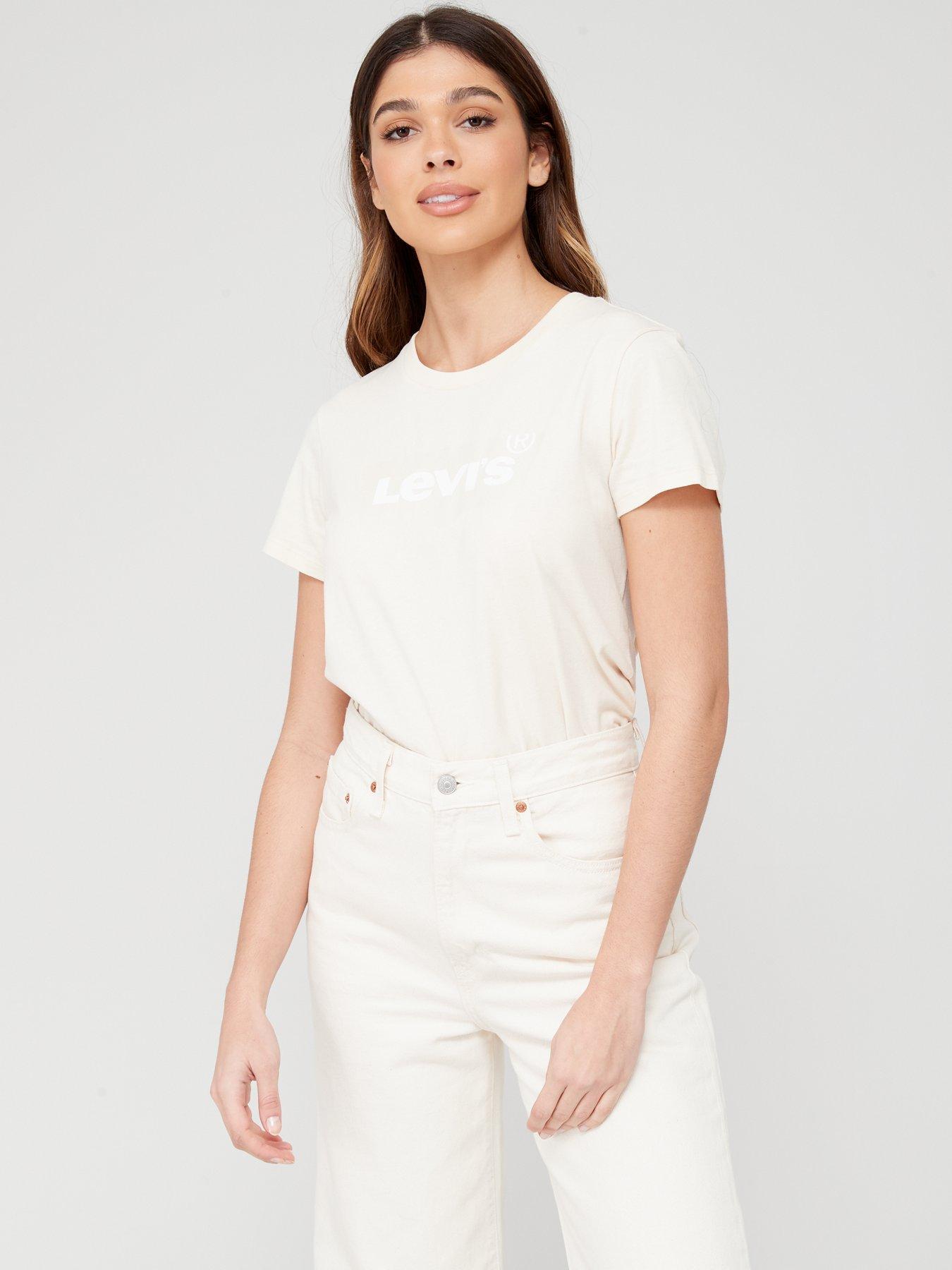 levis-the-perfect-tee-beige