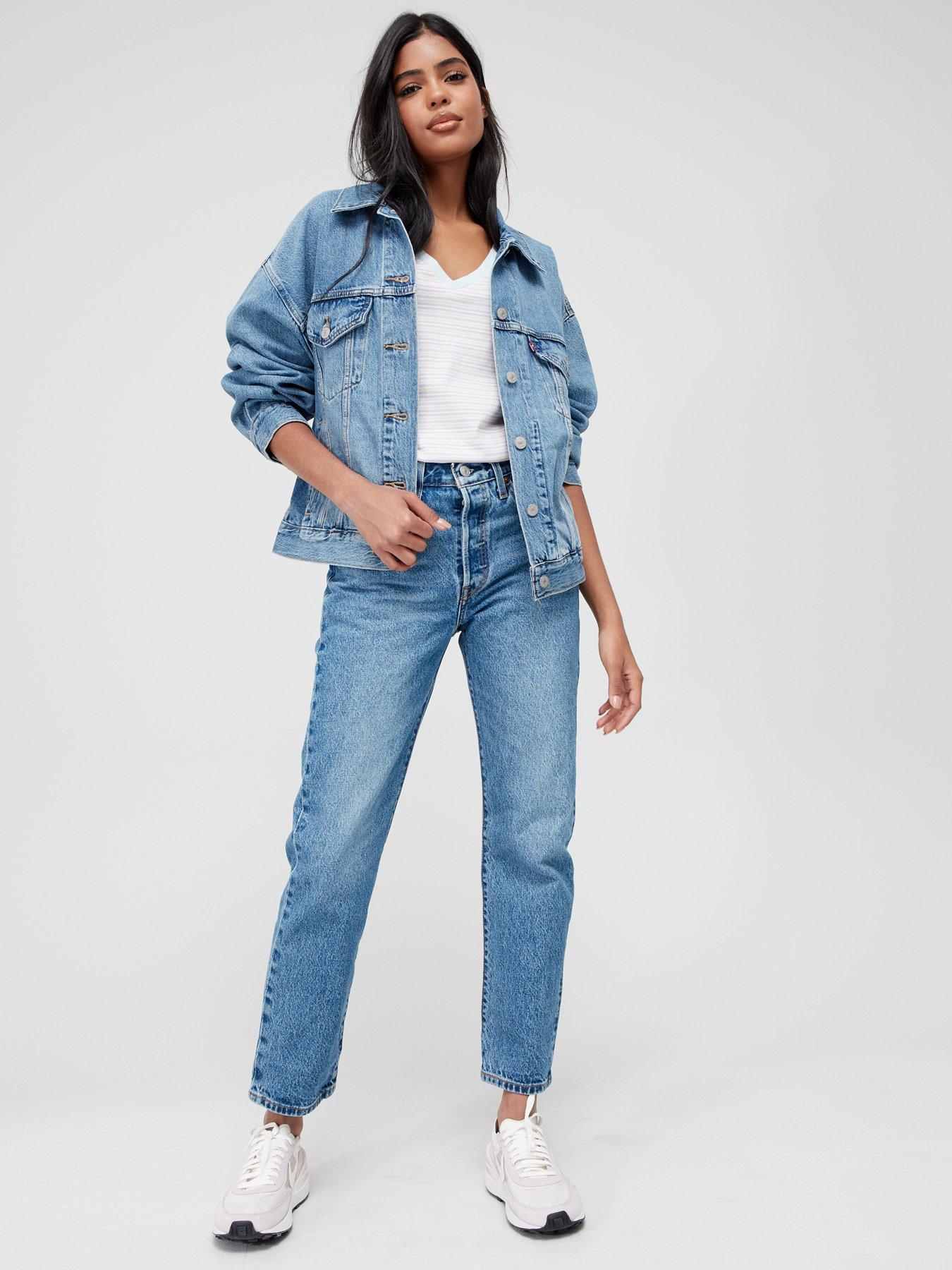 Levi s cropped discount denim jacket womens