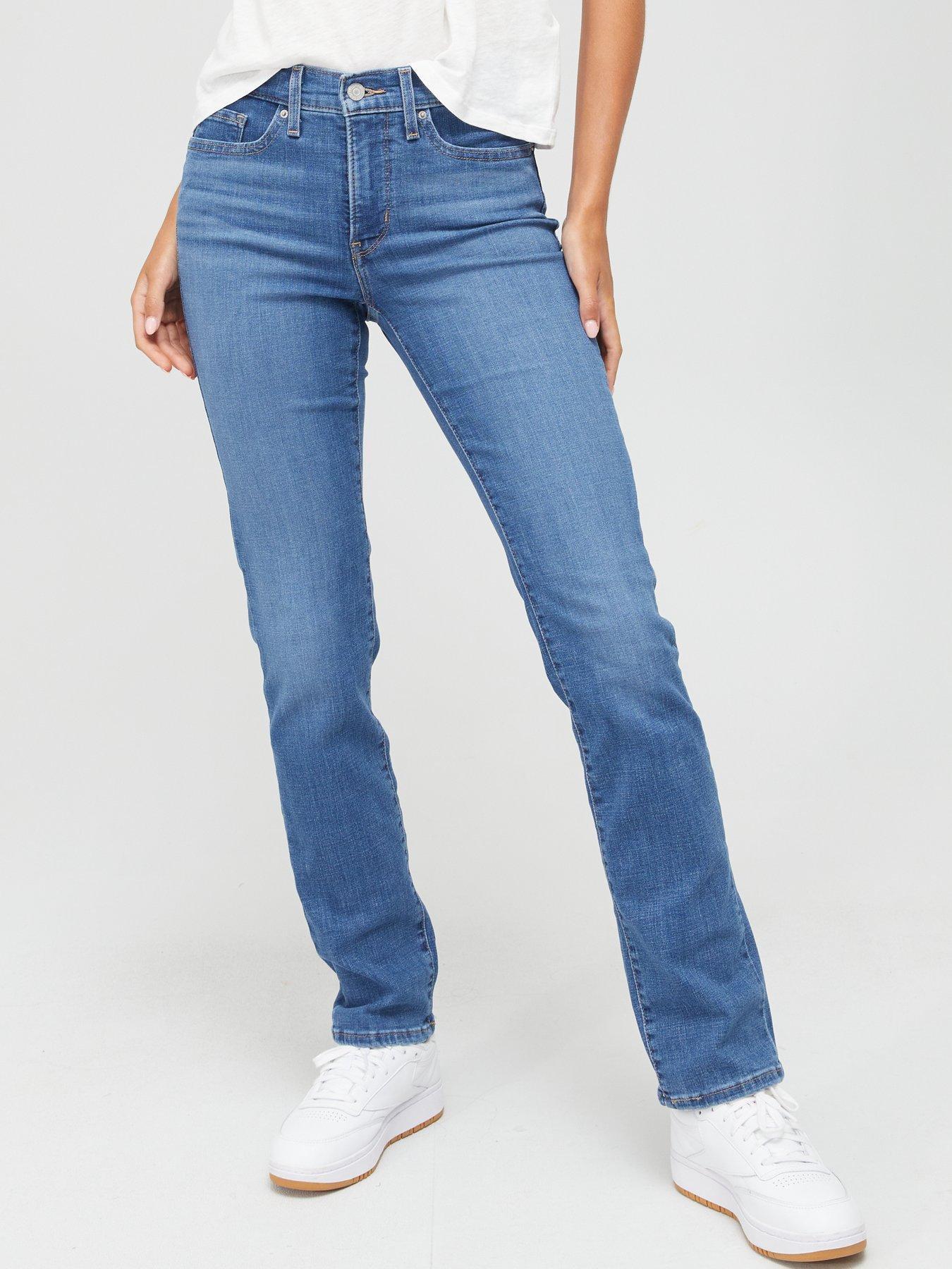 Levi s 314 Shaping Straight Leg Jean Mid Blue littlewoods