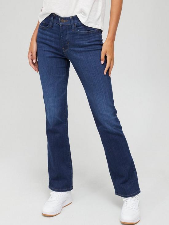 front image of levis-315-shaping-bootcut-jean-dark-blue
