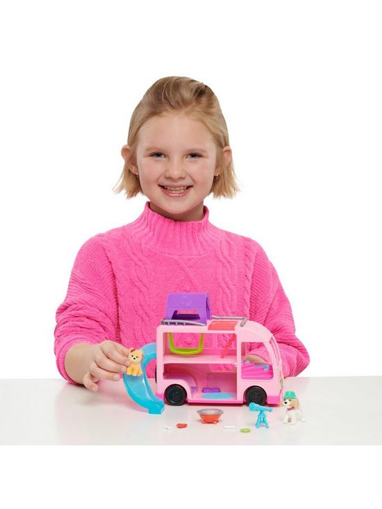 front image of barbie-pet-camper-playset