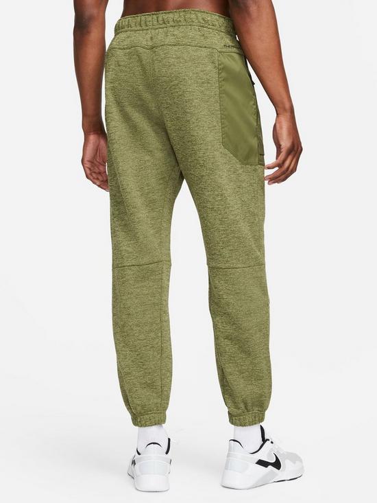 stillFront image of nike-train-therma-contrast-taper-pant-greenblack