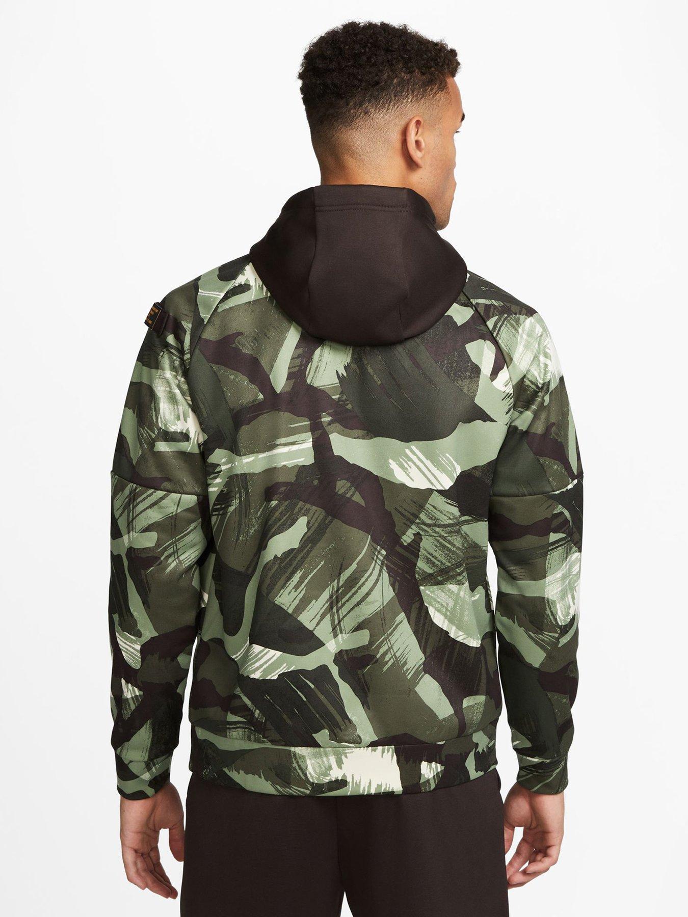 stillFront image of nike-train-therma-camo-overhead-hoodie