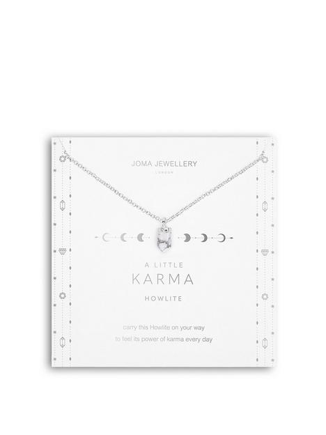 joma-jewellery-crystal-a-little-karma-howlite-silver-necklace-46cm-5cm-extender