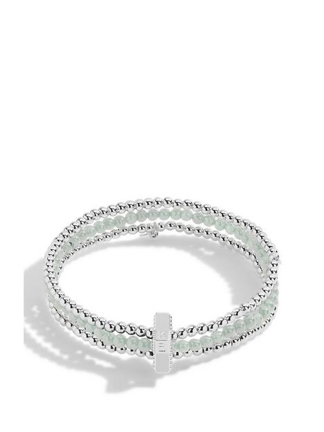 joma-jewellery-wellness-stones-amazonite-bracelet-silver-175cm-stretch
