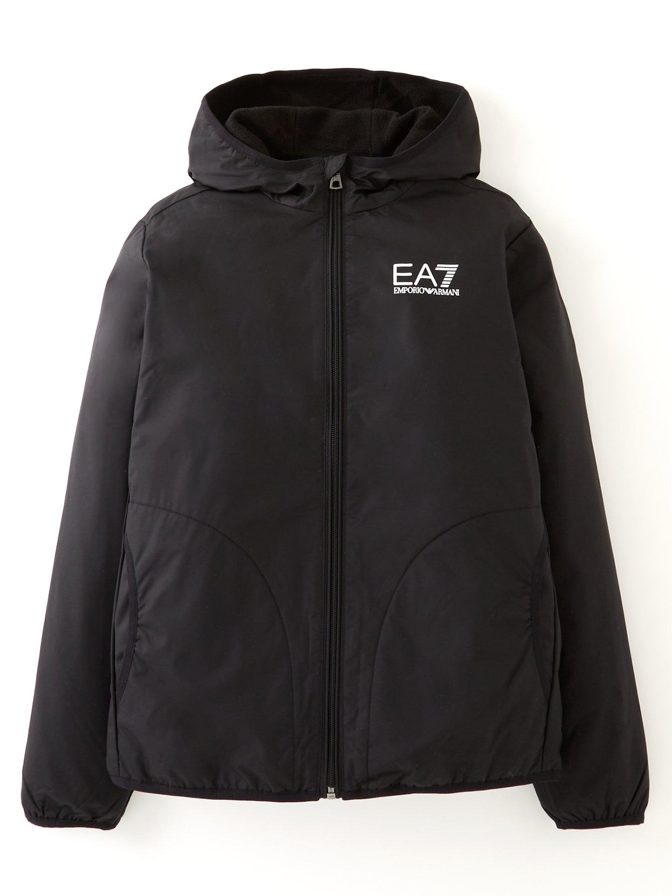 EA7 Emporio Armani Boys Core ID Windbreaker Jacket Black littlewoods