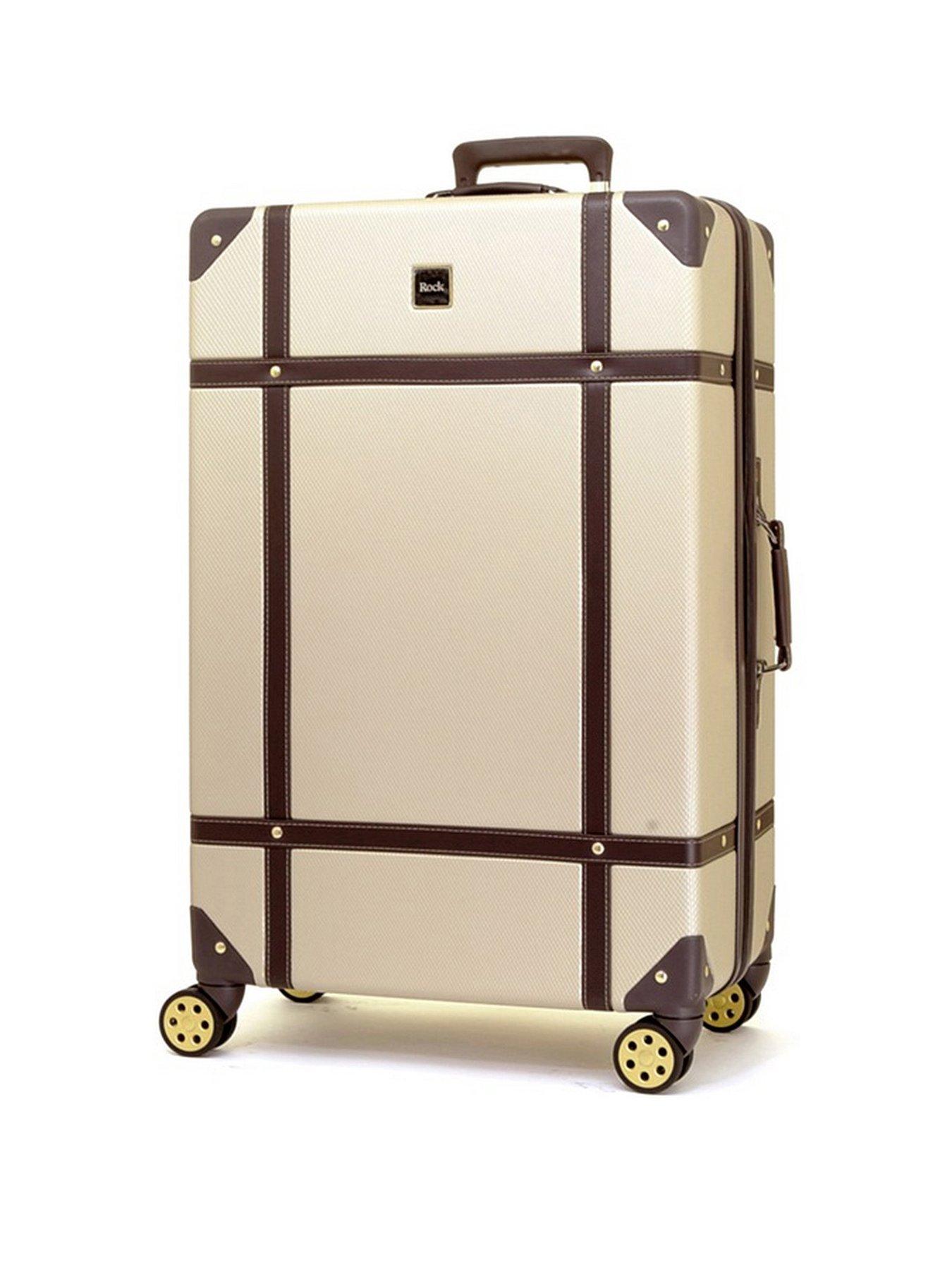 Rock Luggage Vintage Piece Set Hardshell Retro Style Wheel
