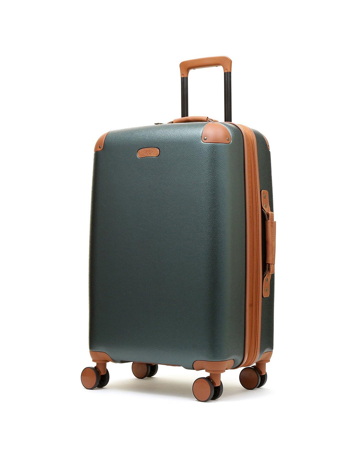Rock Luggage Carnaby 3 Piece Set Hardshell 8 Wheel Spinner Emerald
