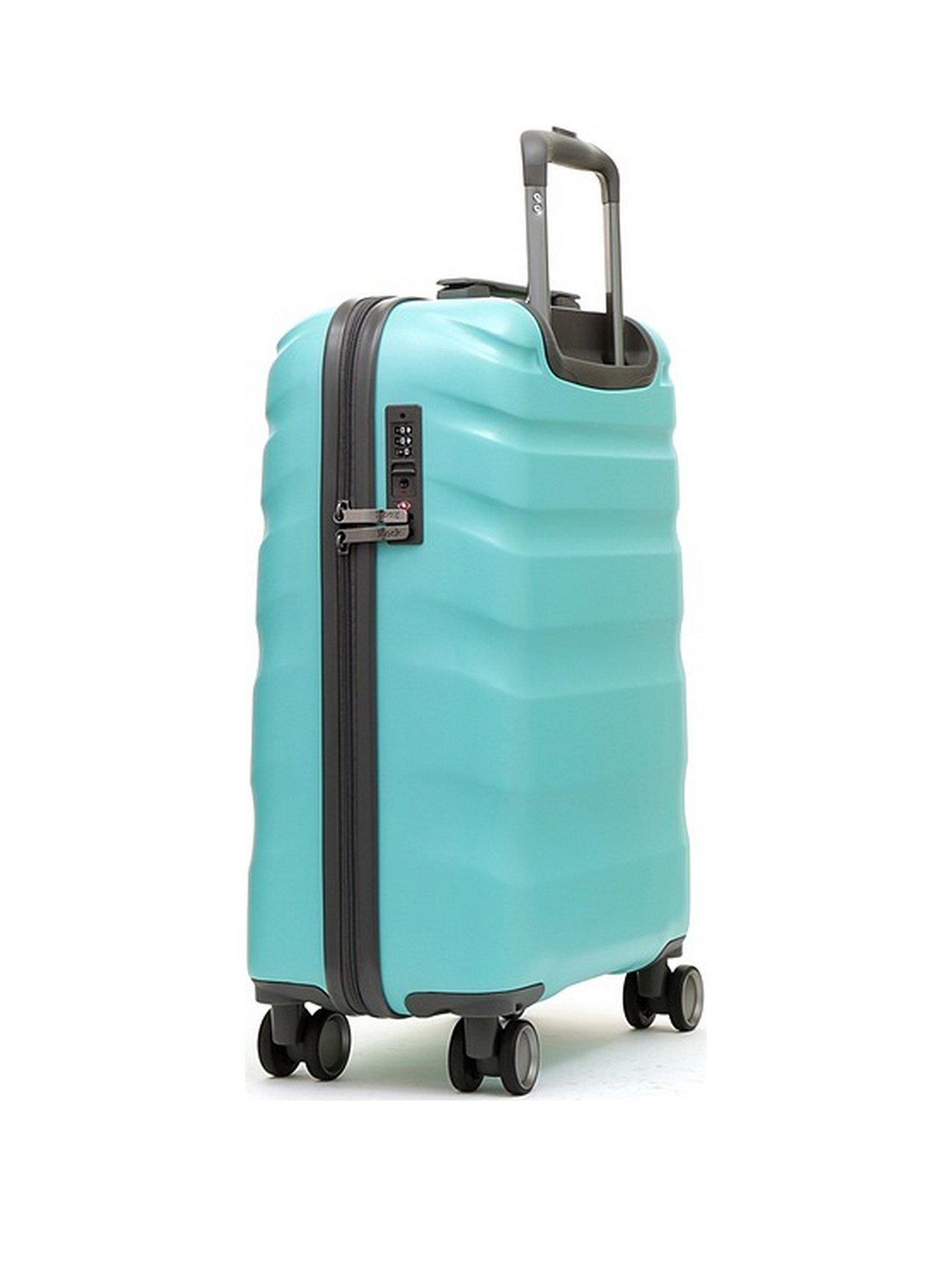  image of rock-luggage-bali-8-wheel-hardshell-cabin-suitcase-turquoise