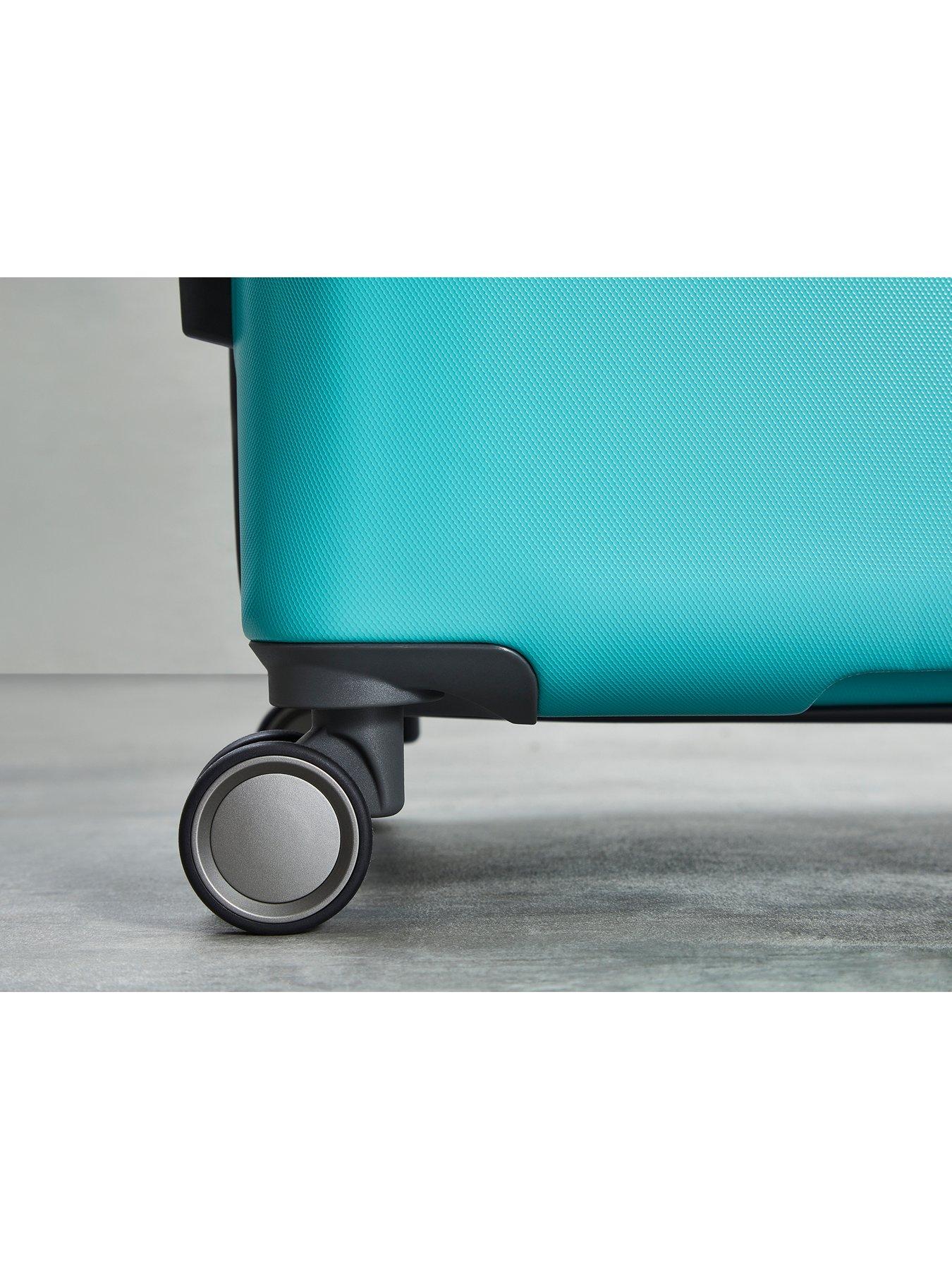  image of rock-luggage-bali-8-wheel-hardshell-cabin-suitcase-turquoise