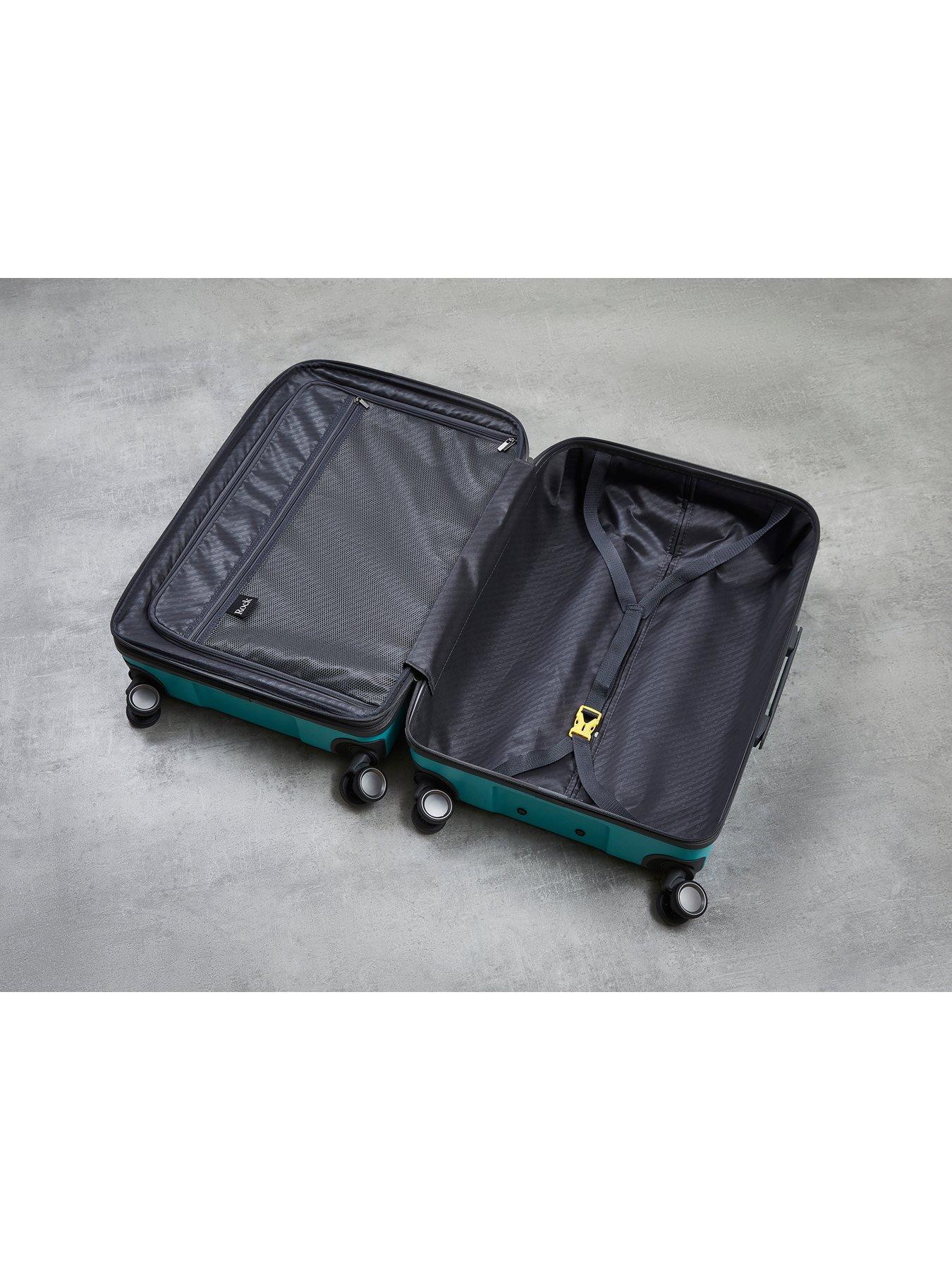 image of rock-luggage-bali-8-wheel-hardshell-cabin-suitcase-turquoise