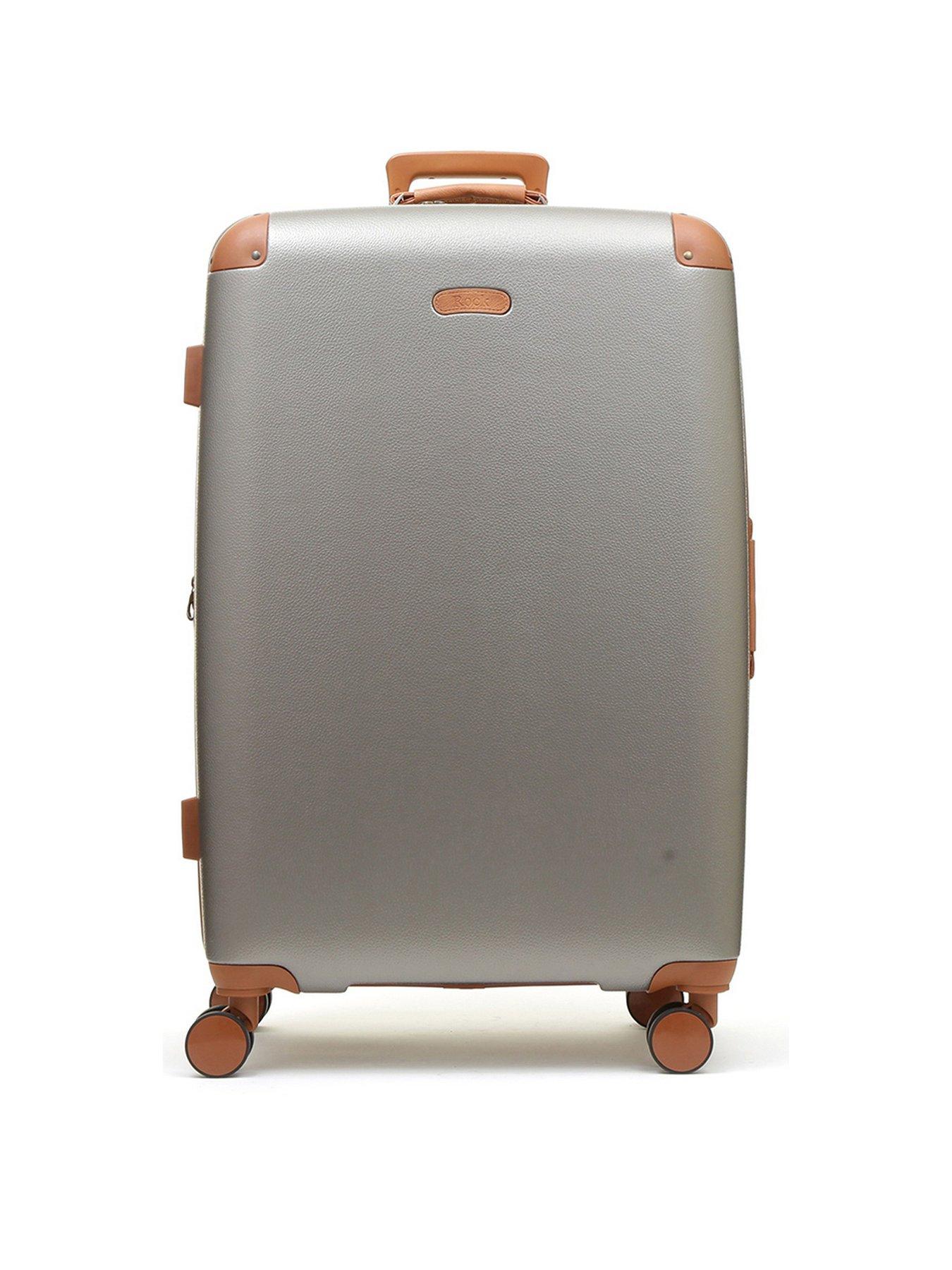  image of rock-luggage-carnaby-8-wheel-hardshell-large-suitcase--platinum