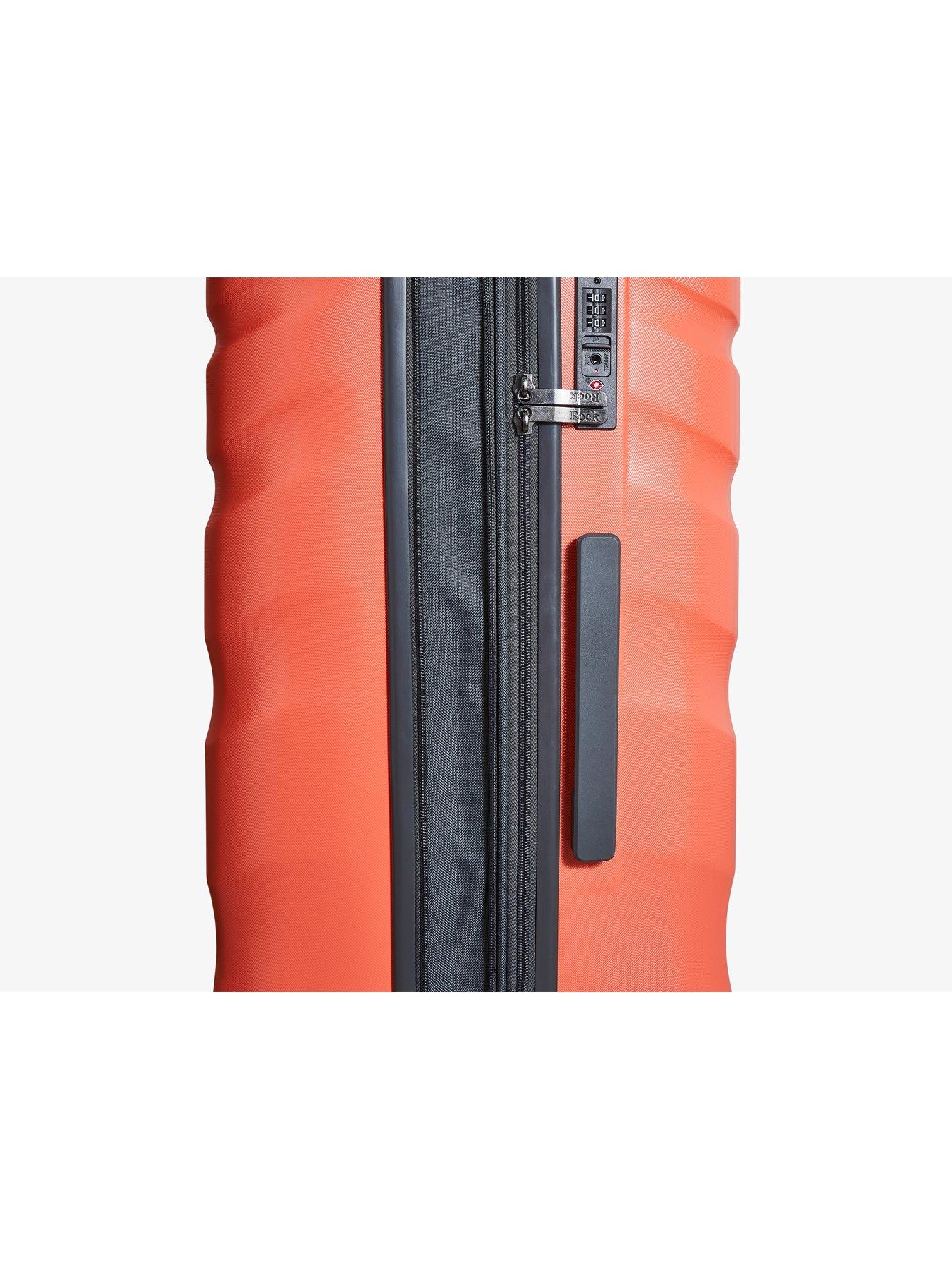  image of rock-luggage-bali-3-piece-set-hardshell-8-wheel-spinner--coral