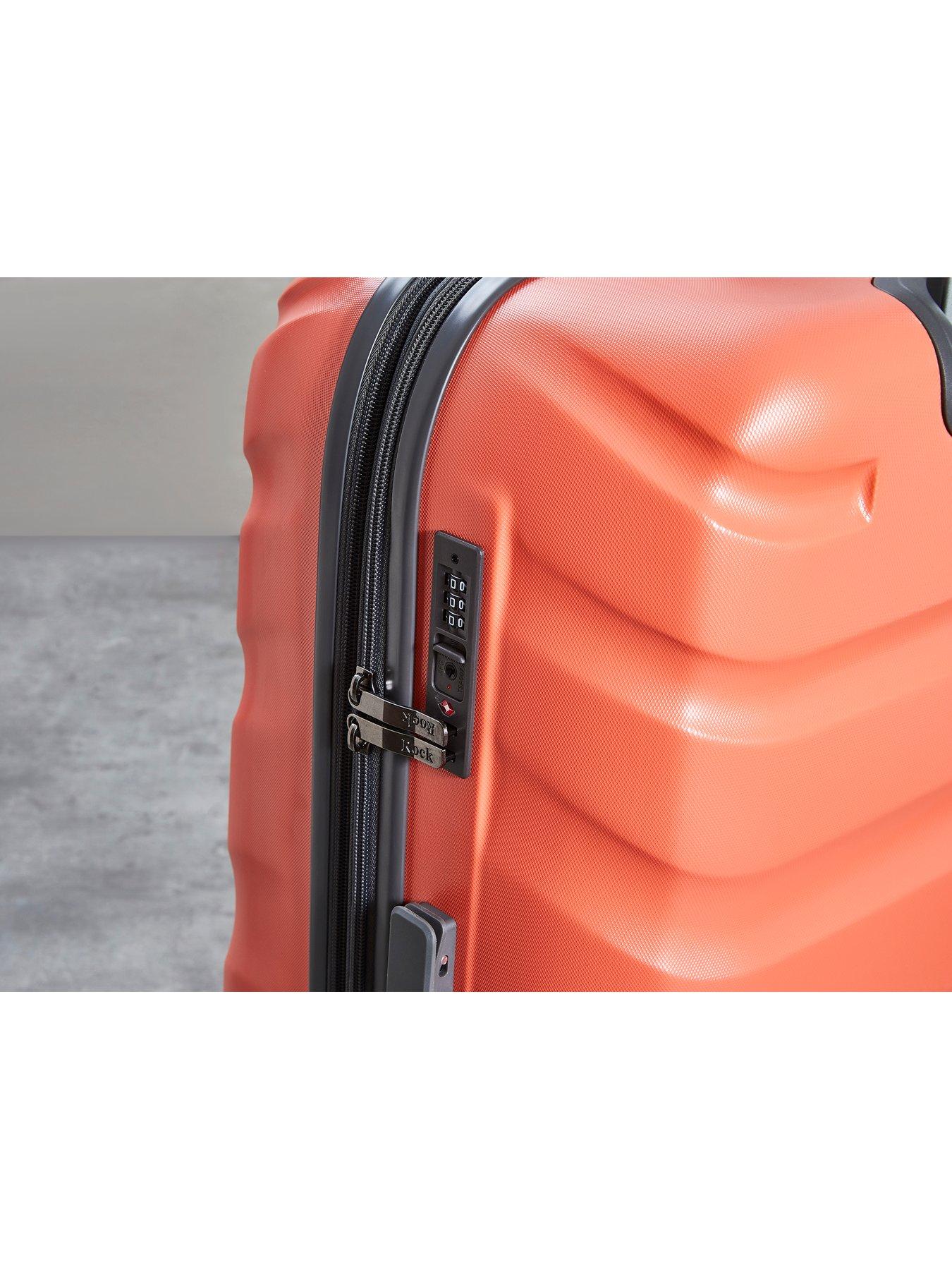  image of rock-luggage-bali-3-piece-set-hardshell-8-wheel-spinner--coral