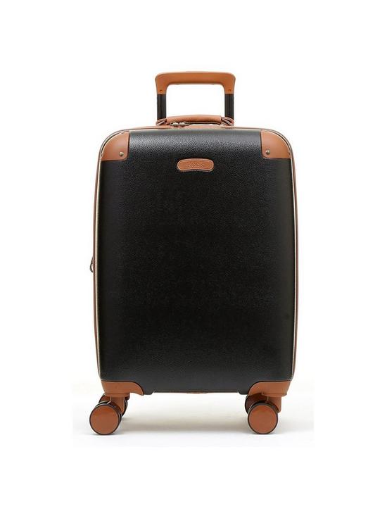 stillFront image of rock-luggage-carnaby-8-wheel-hardshell-cabin-suitcase-black