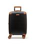  image of rock-luggage-carnaby-8-wheel-hardshell-cabin-suitcase-black