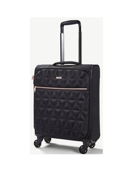 rock-luggage-jewel-4-wheel-soft-cabin-suitcase-black
