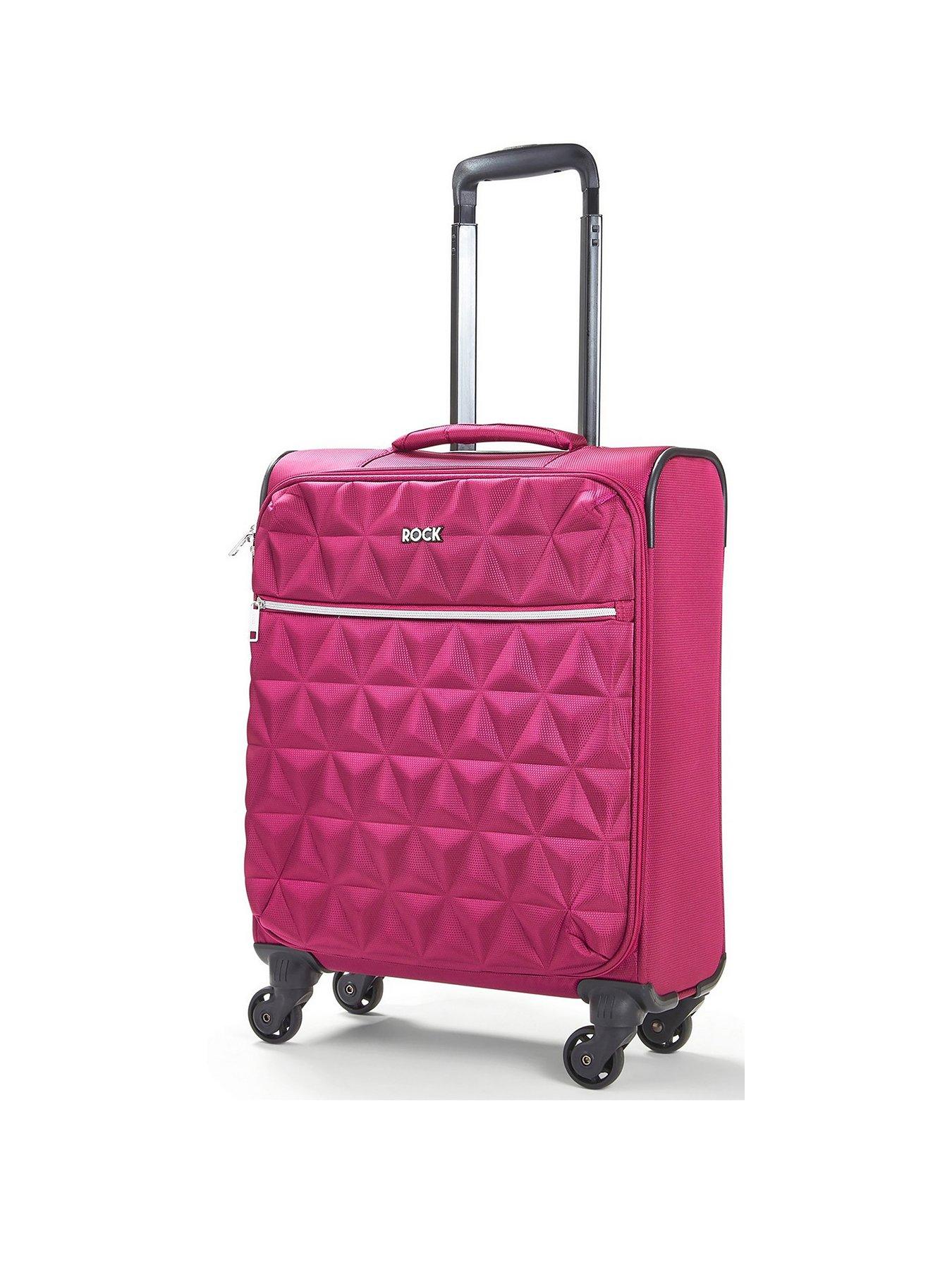 undefined Jewel 4 Wheel Soft Cabin Suitcase - Pink