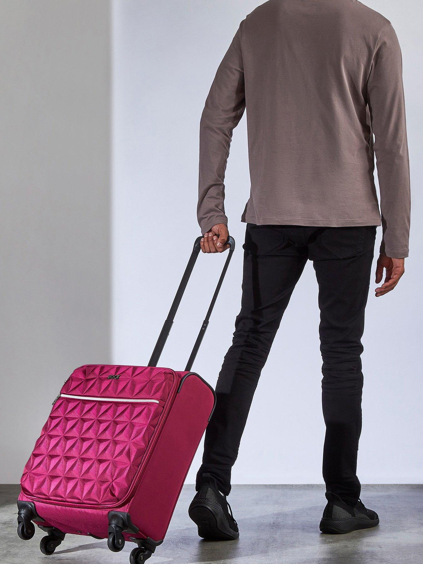 Pink cheap soft suitcase