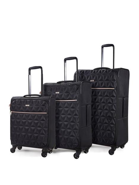 rock-luggage-jewel-3-piece-set-soft-4-wheel-spinner-black