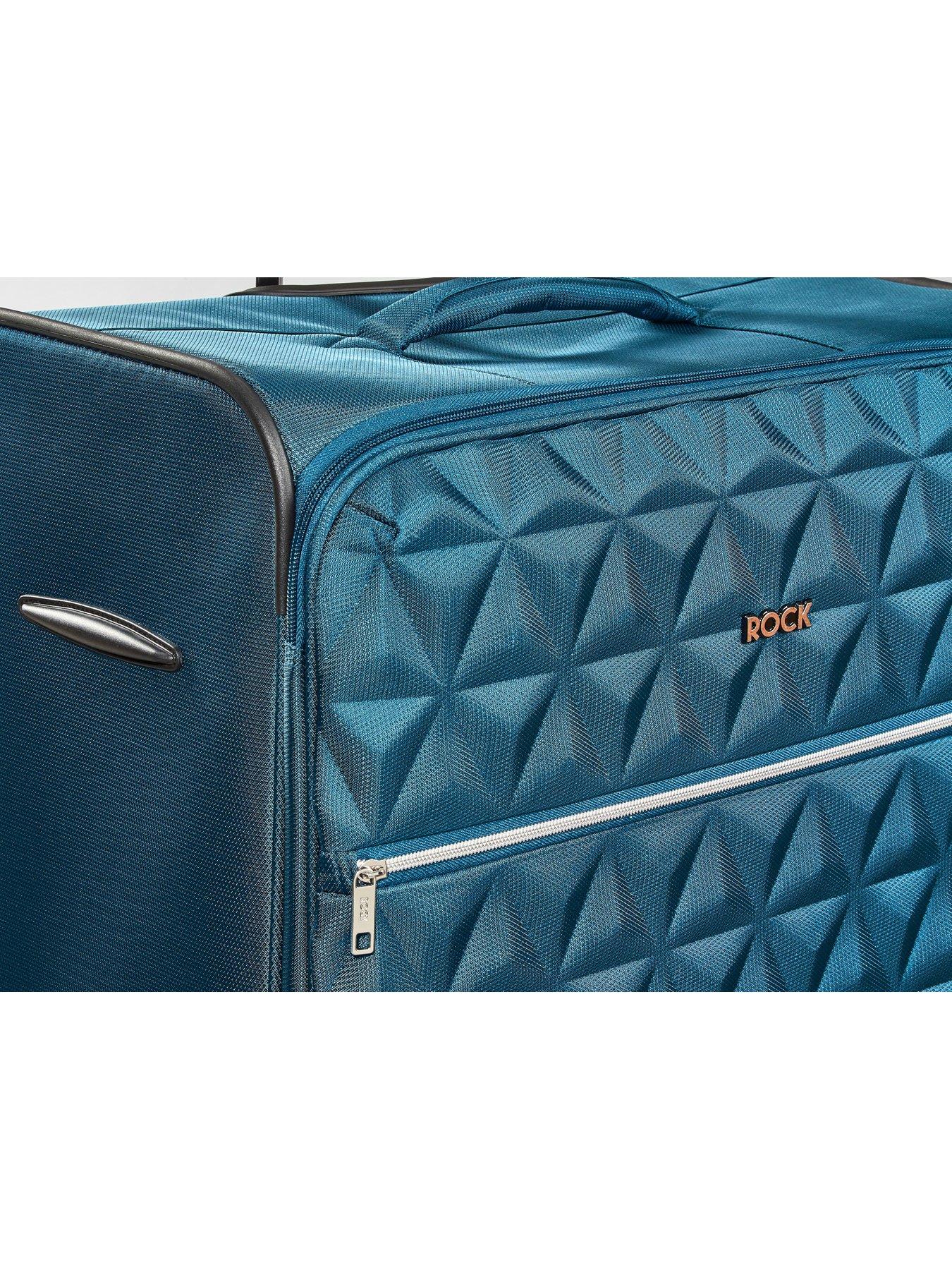  image of rock-luggage-jewel-4-wheel-soft-cabin-suitcase-blue