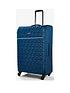 image of rock-luggage-jewel-4-wheel-soft-large-suitcase-blue
