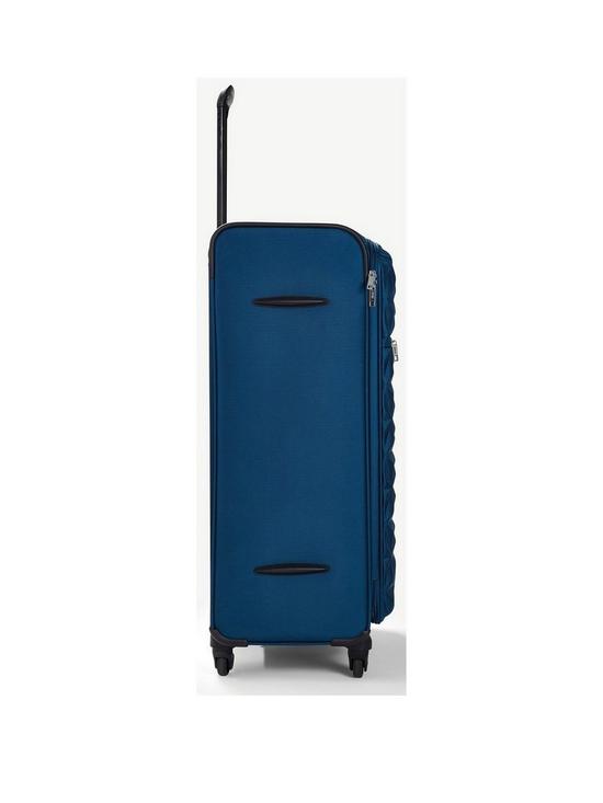stillFront image of rock-luggage-jewel-4-wheel-soft-large-suitcase-blue