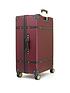  image of rock-luggage-vintage-8-wheel-retro-style-hardshell-large-suitcase-burgundy