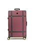  image of rock-luggage-vintage-8-wheel-retro-style-hardshell-large-suitcase-burgundy