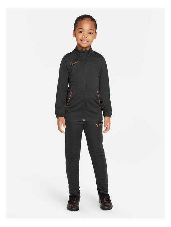front image of nike-junior-academy-21-dry-tracksuit-grey