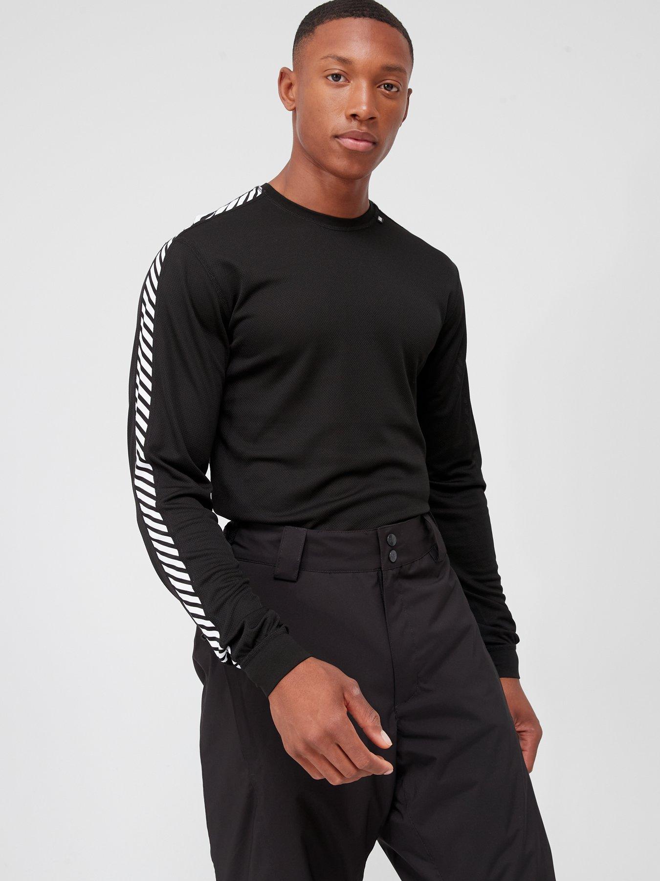 front image of helly-hansen-mens-ski-hh-lifareg-stripe-baselayernbspcrew-top-black