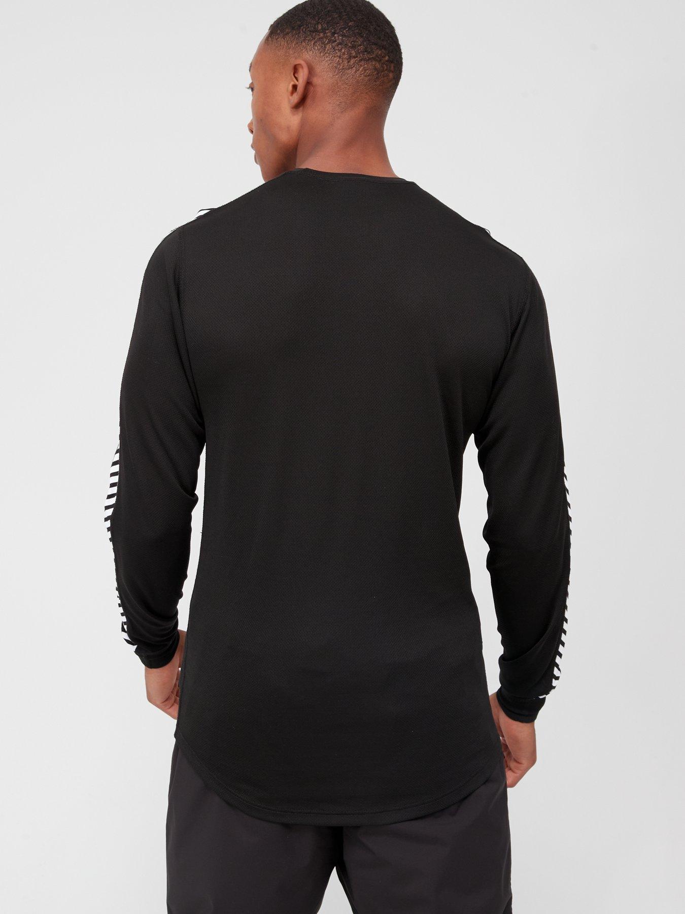  image of helly-hansen-mens-ski-hh-lifareg-stripe-baselayernbspcrew-top-black